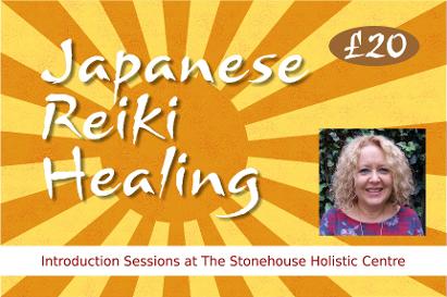 Advert for Japanese Reiki healing at The Stonehouse Holsitic Centre, stonehouse, gloucestershire